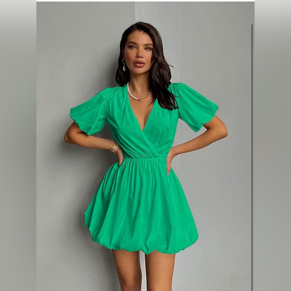 Kelly Green Bubble Dress